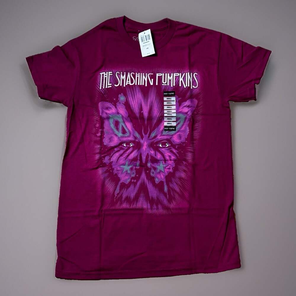 The Smashing Pumpkins Butterfly Face T-Shirt Size SMALL New With Tags